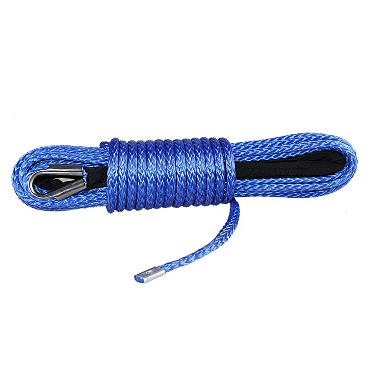 Amazon Best Seller Off-road high strength Synthetic Winch rope Double braided 12 MM 12.5 Ton tension Winch rope