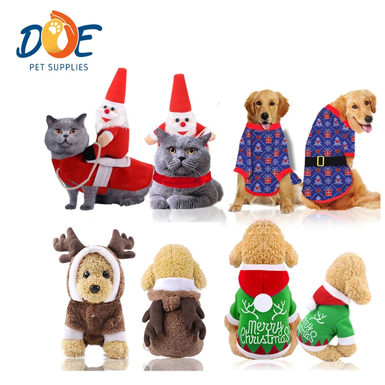 Doe Pet Wholesale Dog Clothes for Dog Costume Christmas Pet Dog Clothes Dress Winter Hoodie Coat  Pet Clothes For Christmas