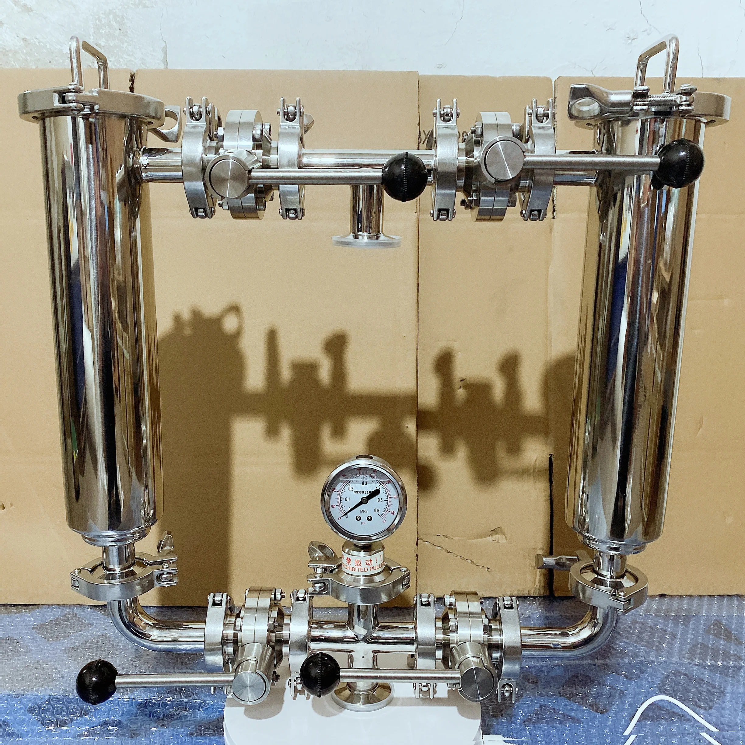 SMS ISO DIN  Stainless Steel Duplex  Filter with Perforated Meshes