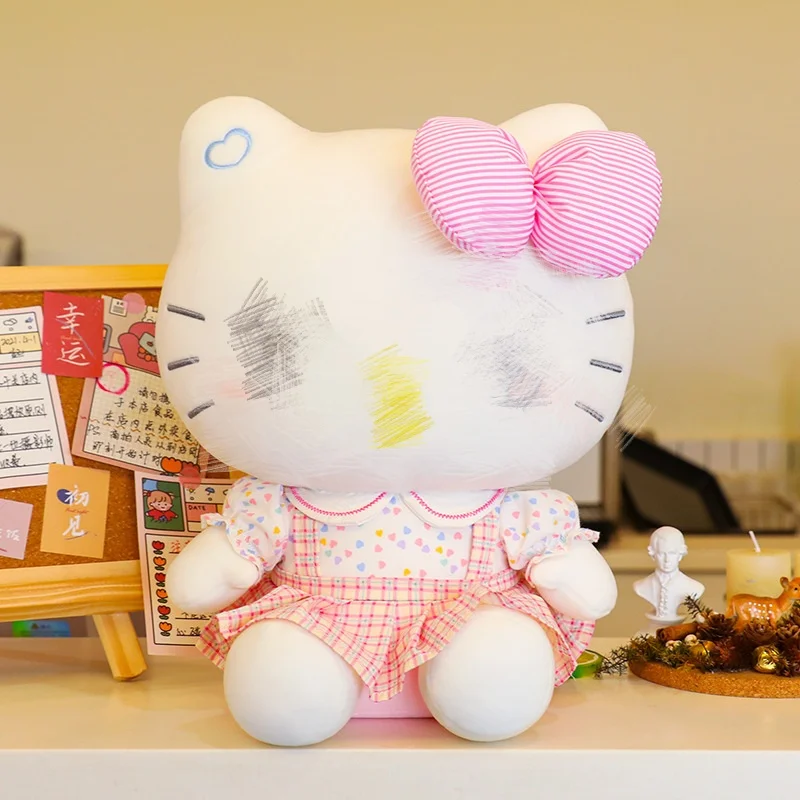Высококачественная оригинальная плюшевая игрушка Sanri розовое животное Hello KT Cat Kitty Рождественский подарок на День Святого Валентина Игрушки для девочек ребенок