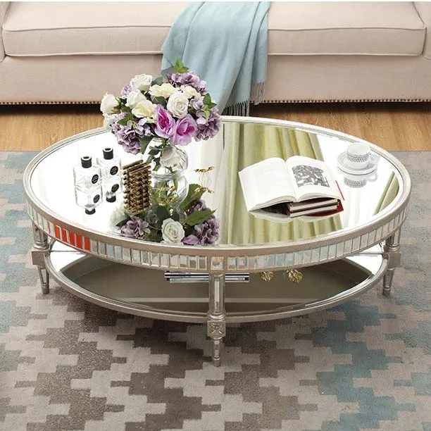 Round Coffee Table Mirror Side Table