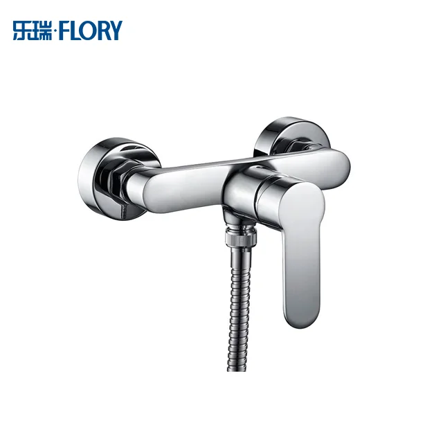 Economical simple style bathroom water taps easy wall installation wash brass shower mixer