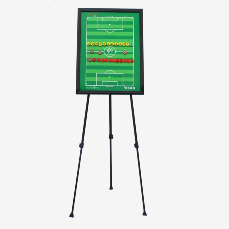 EB6098 Soccer Tactic Coach Board Fold Tripod Stand Portable PVC Aluminum Board Magnetic Chess Erase Marker Pen Logo Football