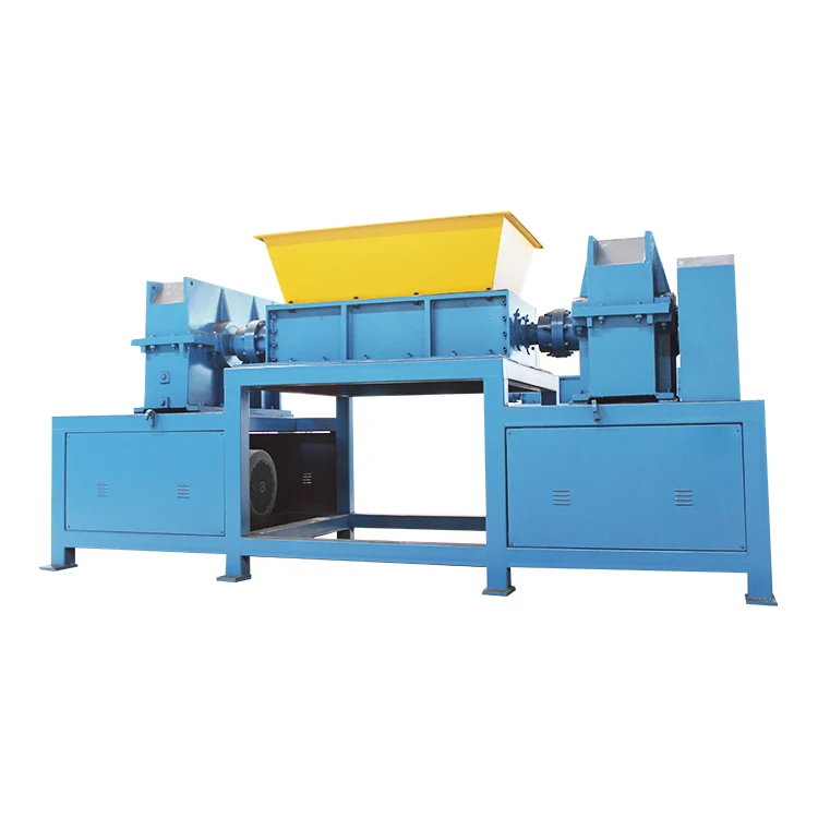 Factory price car tire copper wire animal bone waste metal scrap industrial double shaft shredding machine