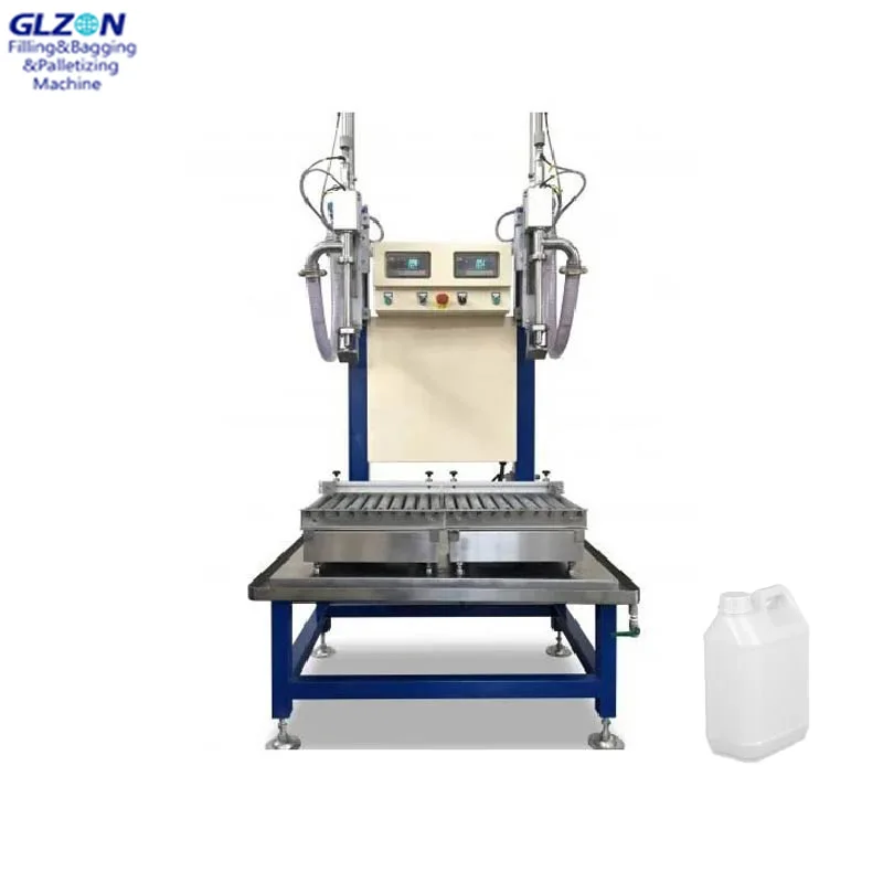 Semi-automatic Double-head Jerry Can Liquid Chemical Fertilizer Corrosive Products Filling Machine