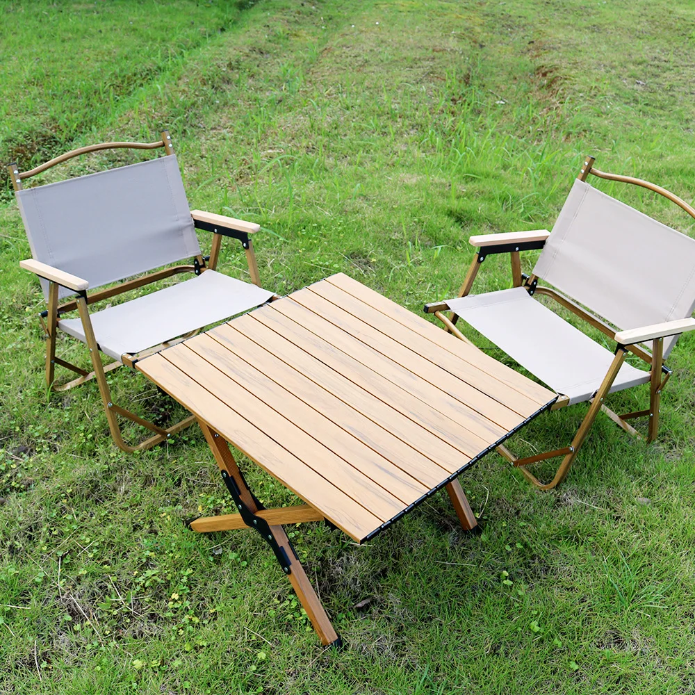 2 People Small Wooden Camping Folding Picnic Table