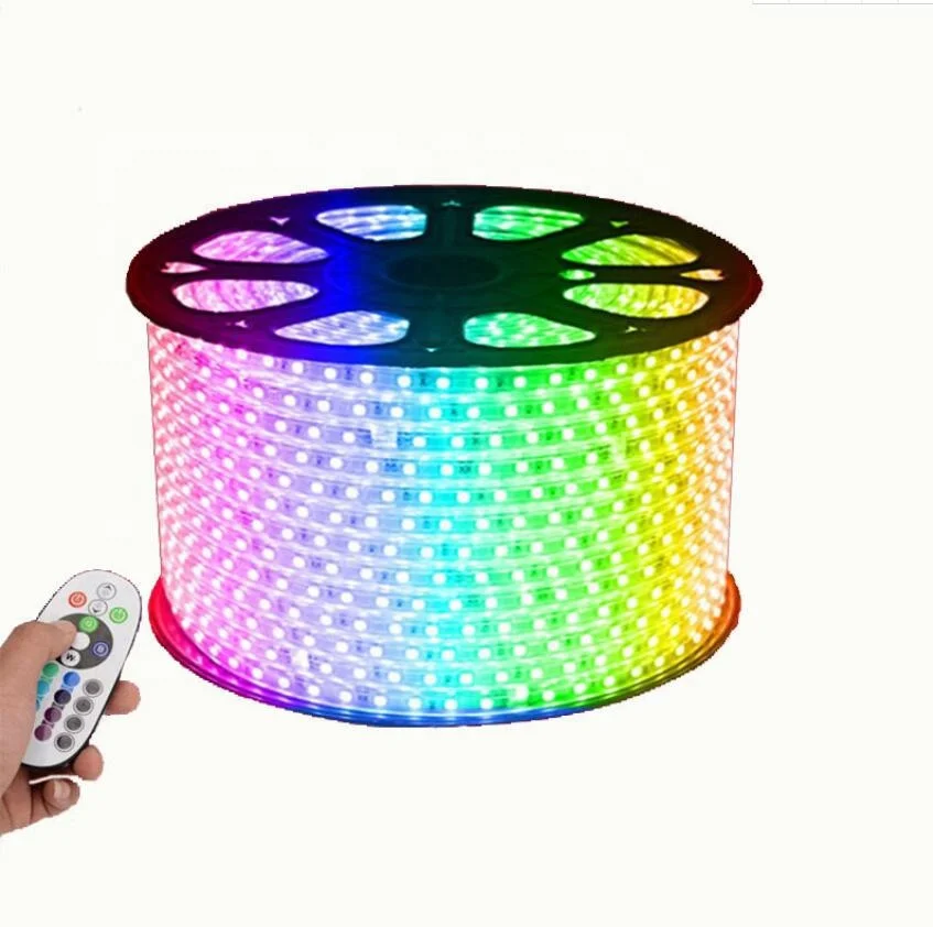 Умная Неоновая Гибкая 220 В наружная гибкая 5050 SMD 100 м RGB водонепроницаемая светодиодная лента/Светодиодная лента