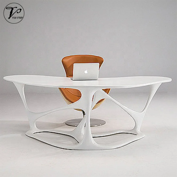Commercial fiberglass modern hollow design executive table staff work table office desk