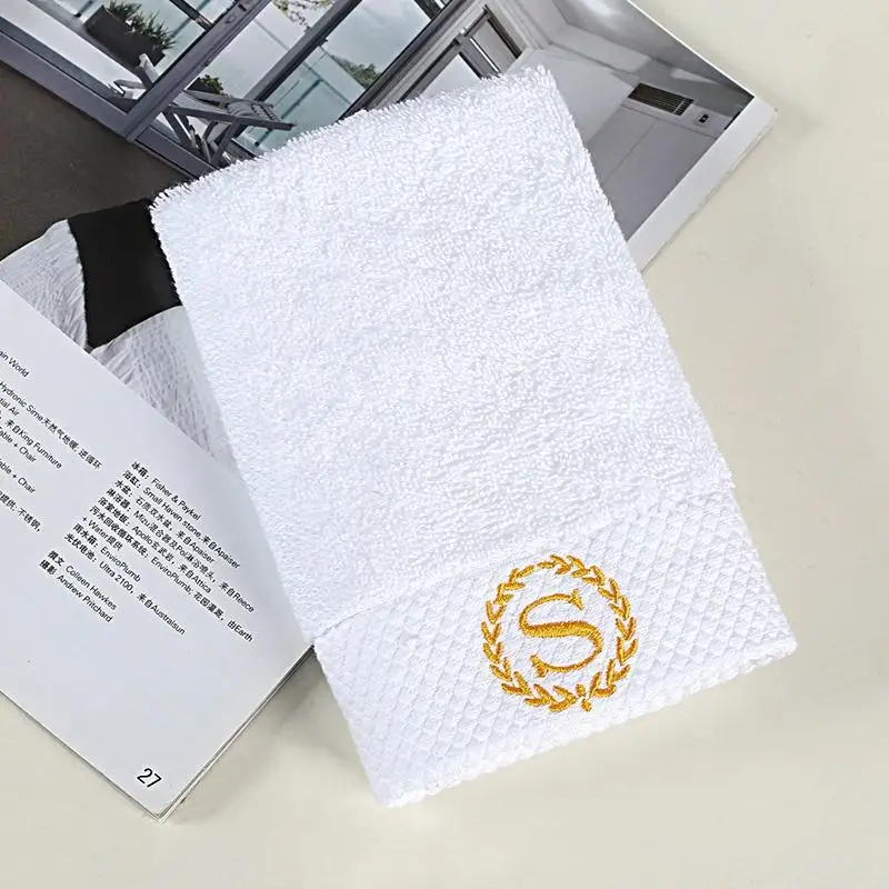striped custom logo china Dry High Absorption 100 Cotton small hand  microfiber white terry Hotel Towel Bath Set of bath towels