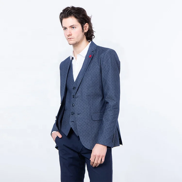 
Mens small dots fancy suit jakcet formal blazer casual men business suit blazers for men 