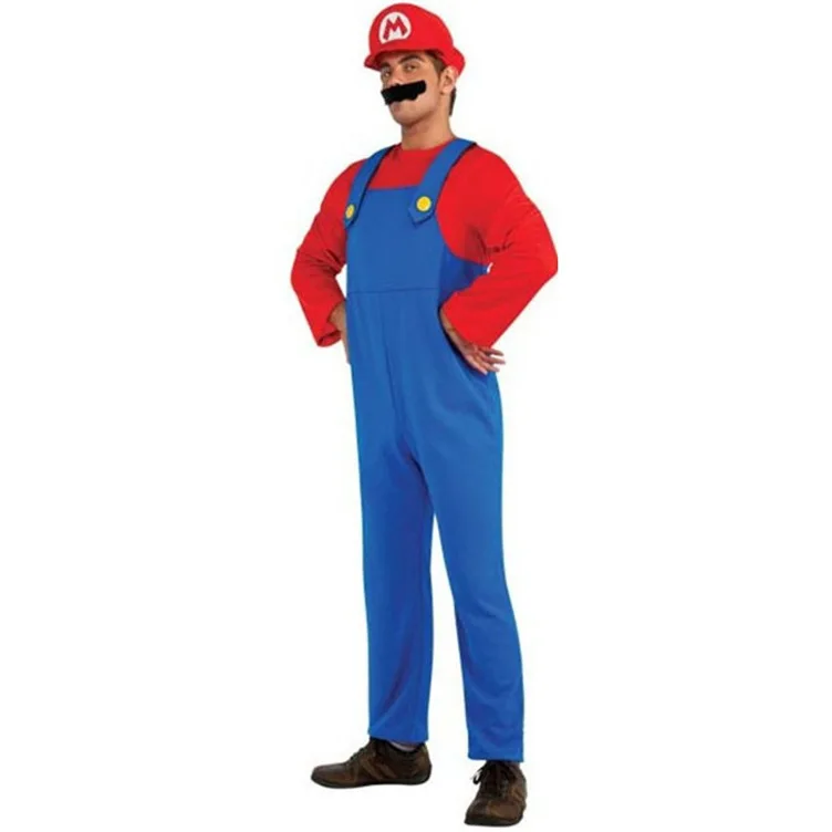 European and American classic anime game Super Mario adult cosplay costume for halloween christmas