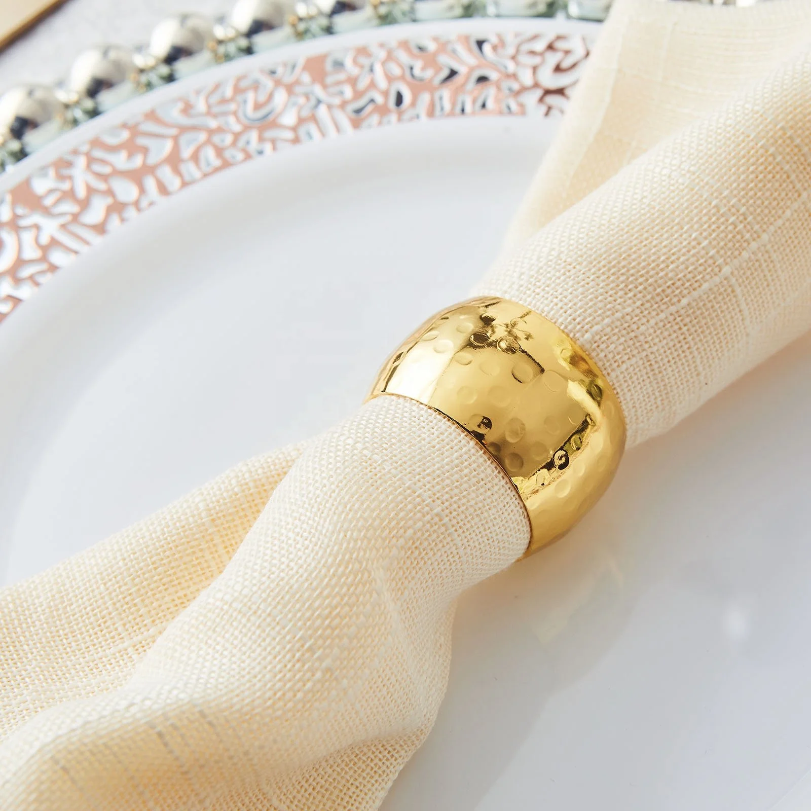 Wedding Table Decorate Glod Napkin Rings High Quality Metal Napkin Holder Rings