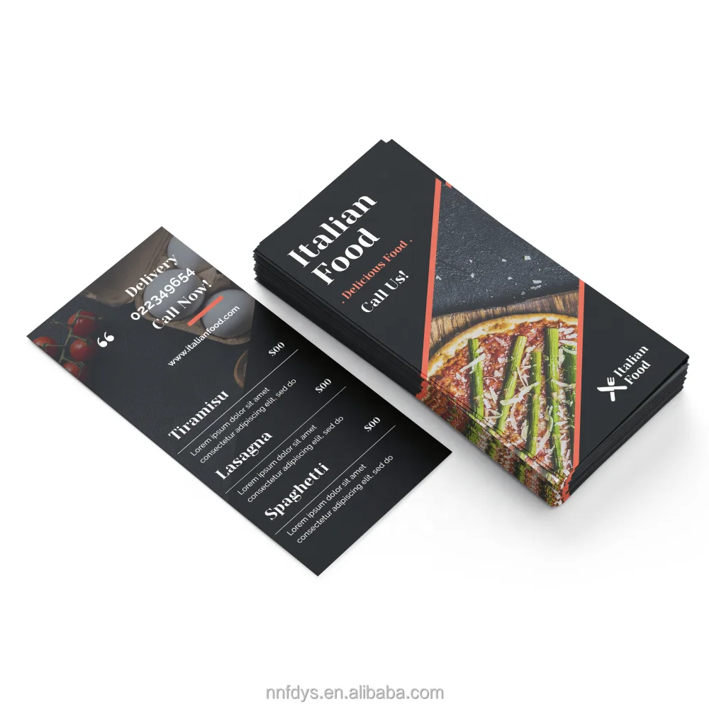 Customized Printed Waterproof Flyer Z-fold Brochure Instruction Manual Advertising Leaflet Takeout Menu Poster Printing