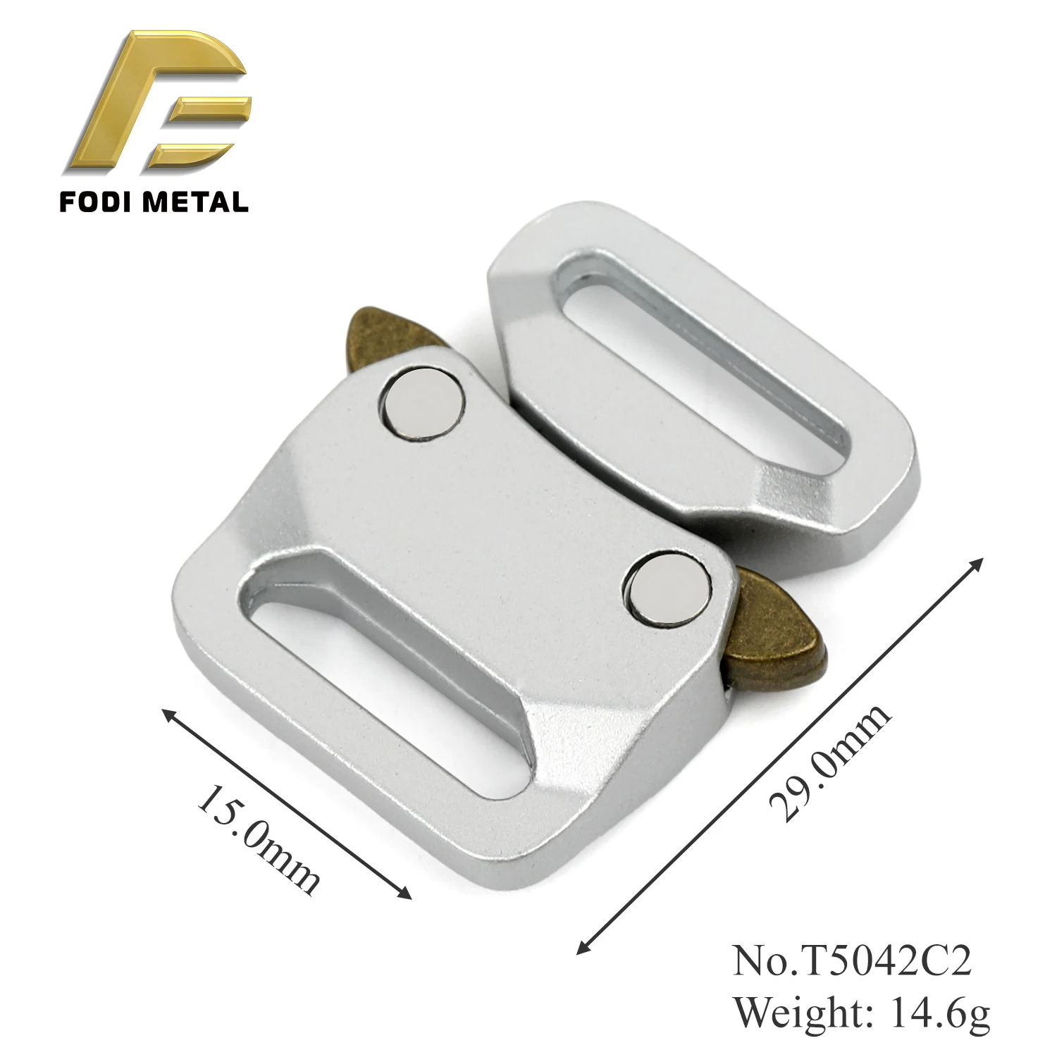 T5042C2 One-stop Solution 15mm cat harness release buckle Old English Sheepdog