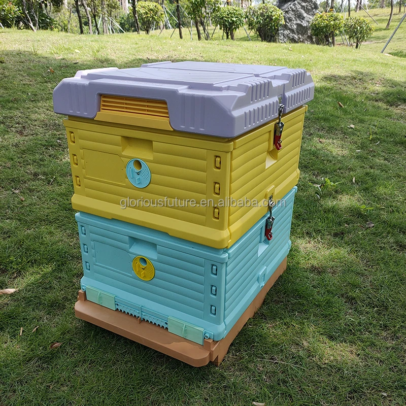 Top Quality Beehive Honey Bee Equipment Two Layers Plastic Bee Hive For Beekeeping