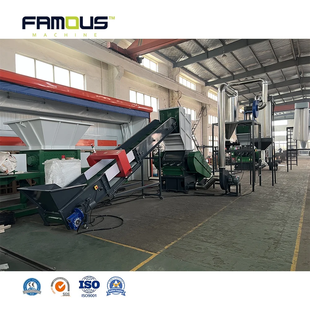 Strong Crushing Granulator Recycled Mineral Water Bottle PVC Plastic Crusher 40HP-180HP
