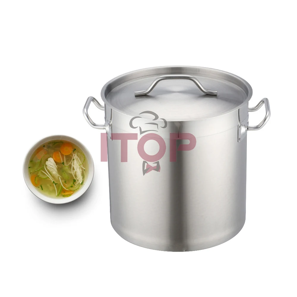 Factory Direct Kitchen Heat Cooking Stock Pot Thicken Stainless Steel Home  Soup Pot Big Cooking Pots