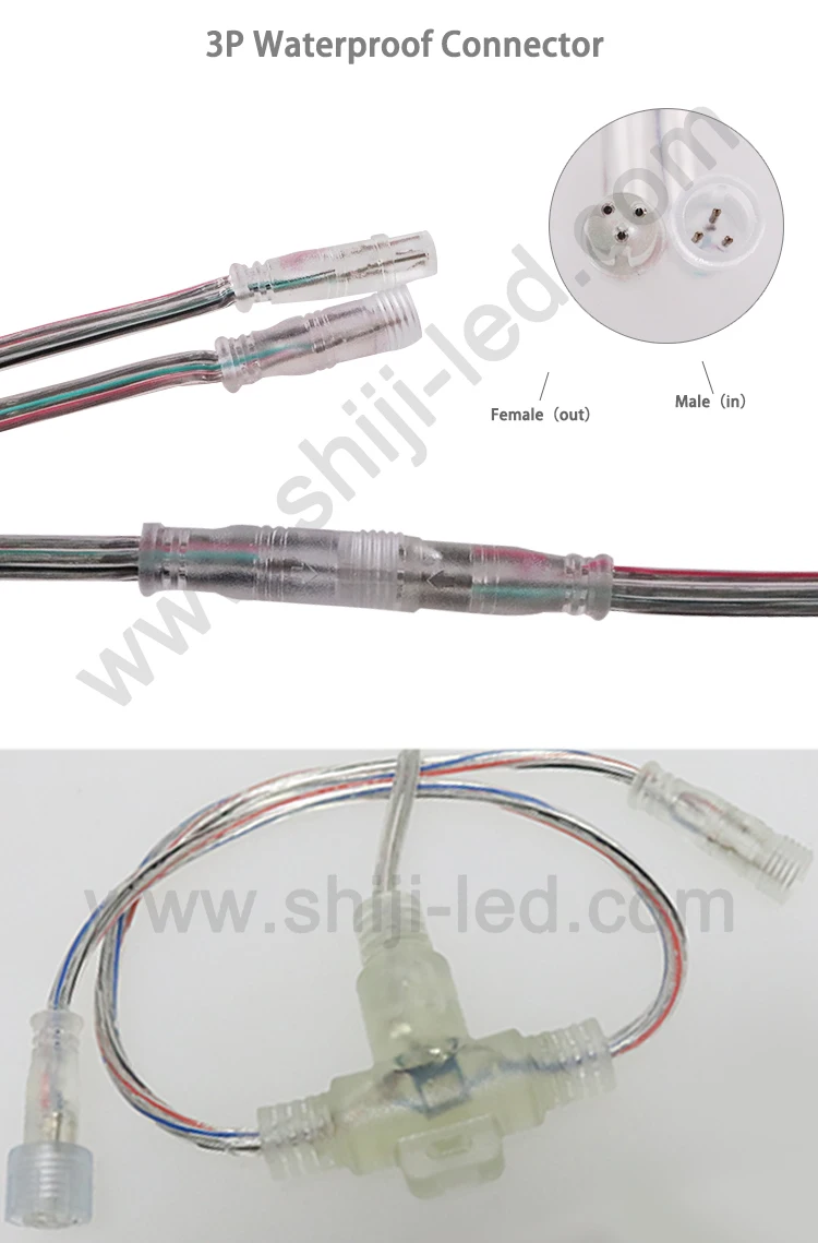 3 pin/4 pin /5 T-тип разъем для светодиодного пиксельного света