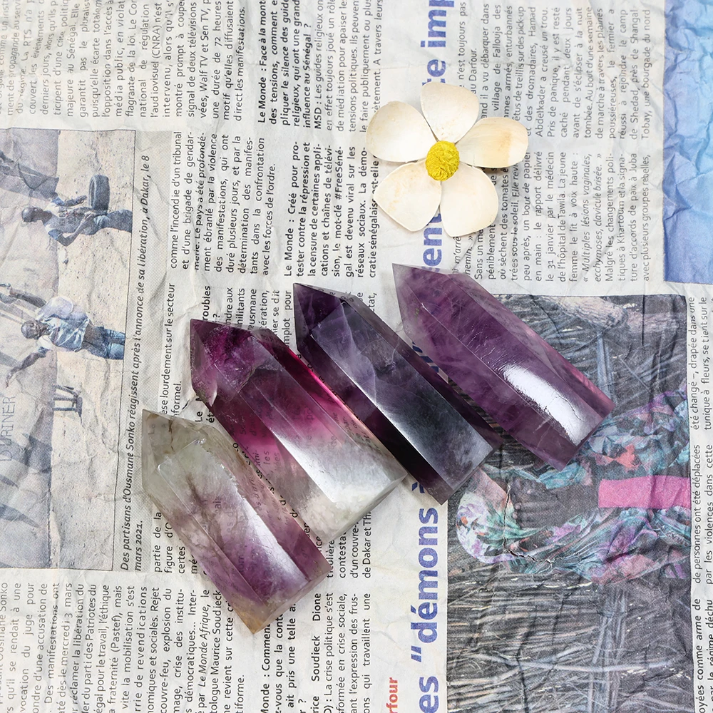 Top Fashion Tower Point Wholesale Natural Towers Crystal Points Bulk  rainbow fluorite point With Best Quality