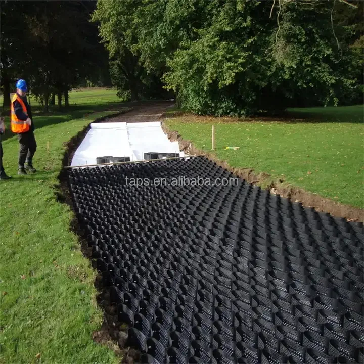 HDPE Geocell manufacturer price textured and perforated gravel grid geo cell for road construction