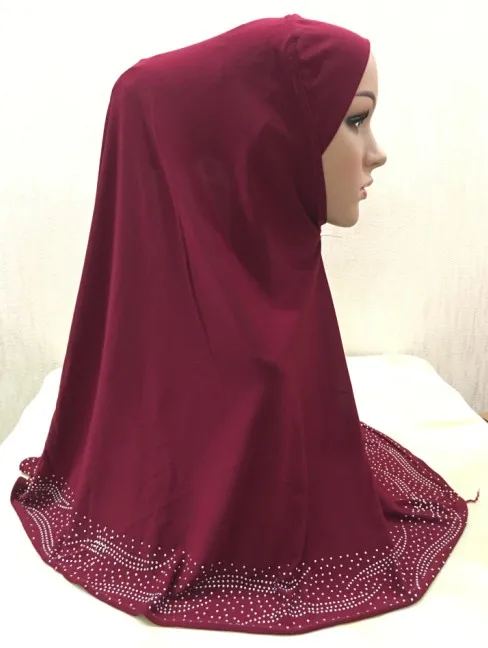 2020 wholesale rhinestones crystals border muslim hijab women islamic beads hijab scarf XDH002