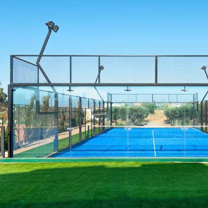 ZRG Китай поставщик открытый и закрытый клубный Теннисный корт Depuy Synthes Anspach Paddel Padel Court панорамный