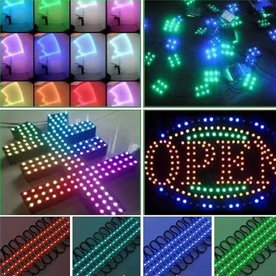 5050 5054 LED Modules 3 led DC 12V Waterproof Advertisement Design 75*12 Epoxy SMD LED Module Super Bright RGB LED Module Light