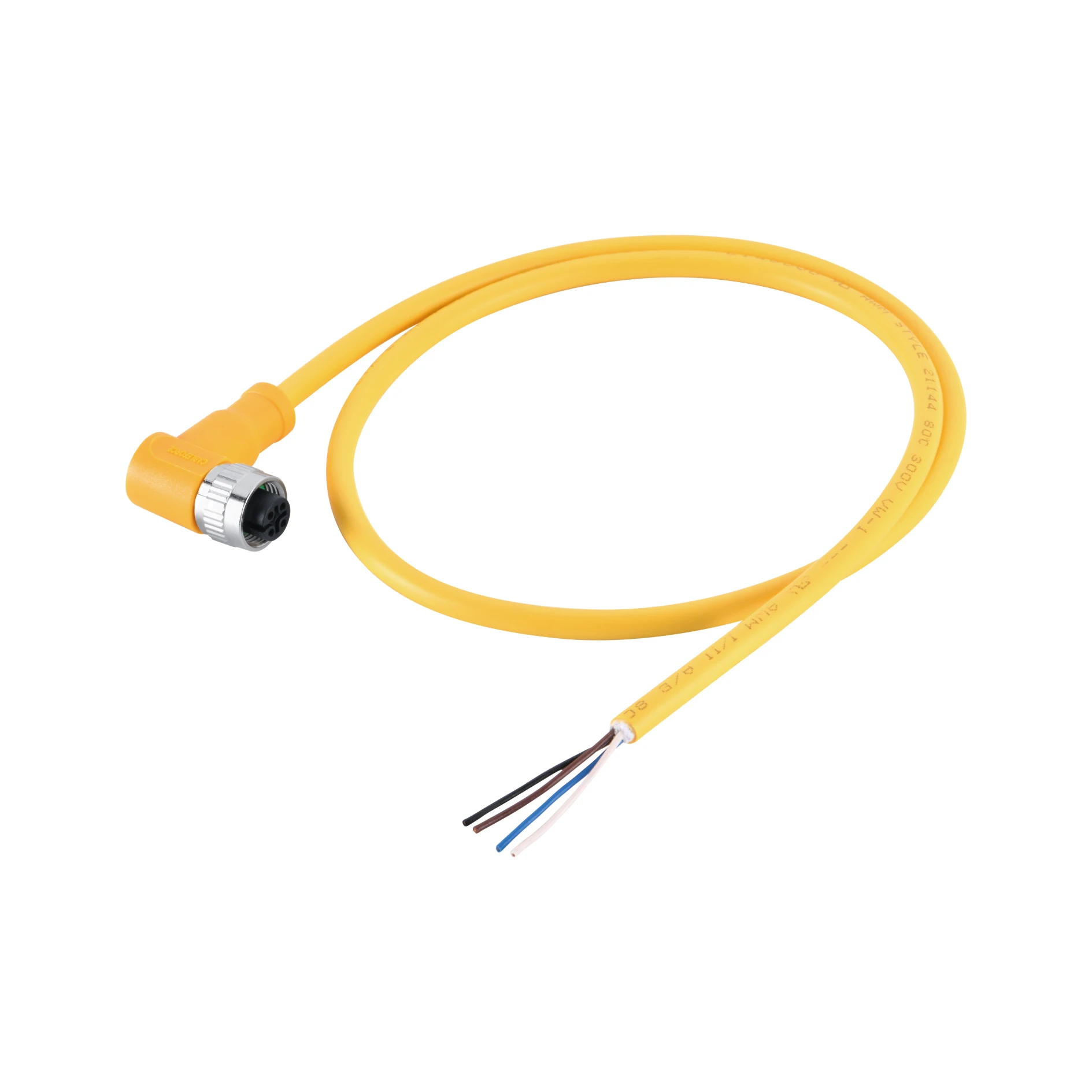 Заменить на грузовик WKC4.4T-2/TXL1001 водонепроницаемый M12 код женский под прямым углом 4-контактный разъем литой кабель 1 м 2 м 3 м 5 м 10 м 15 м