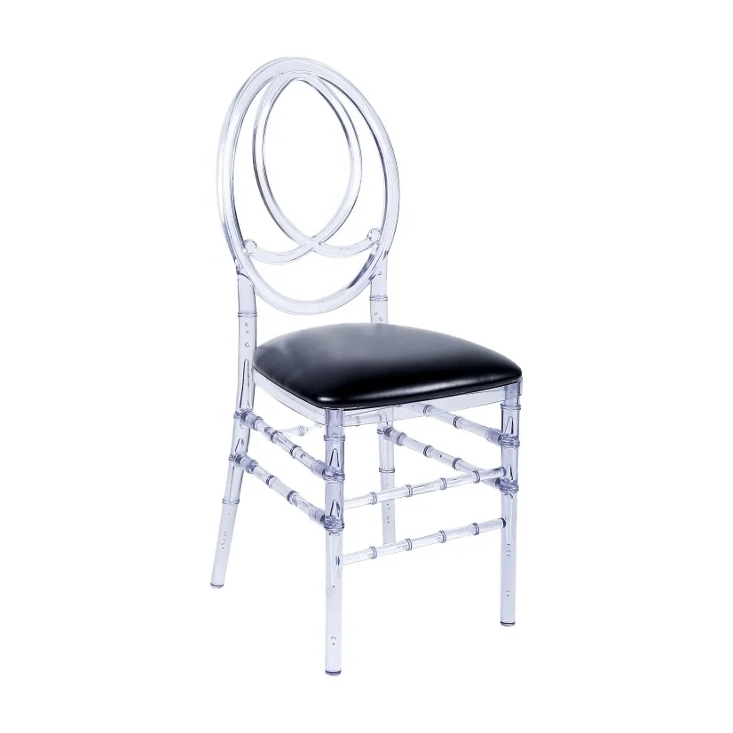wholesale clear polycarbonate wedding plastic phoenix chair with chushions