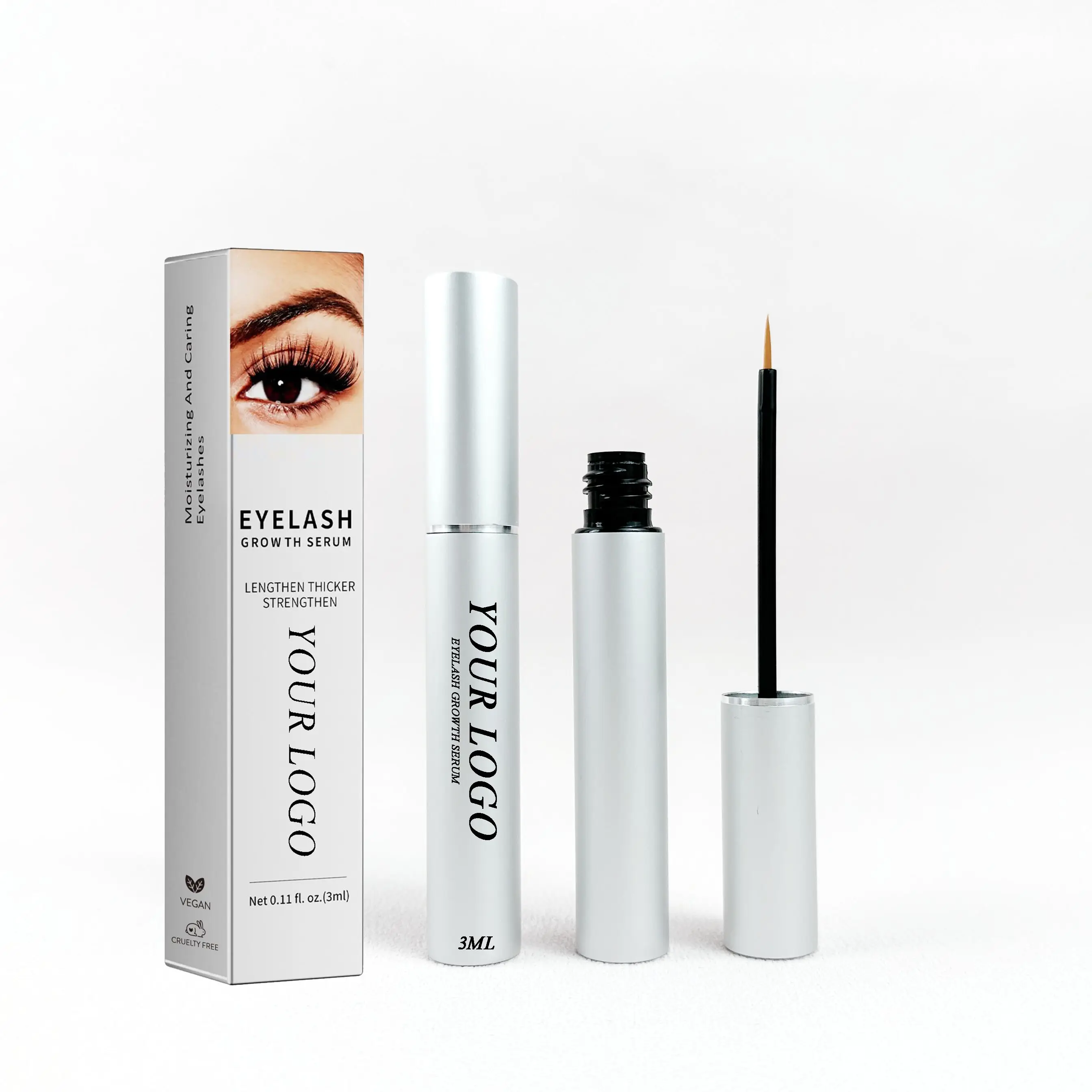 Custom Eyelash Enhancing Serum cruelty free vegan eye lash serum wholesale oil-free liquid eyebrow and eyelash serum growth