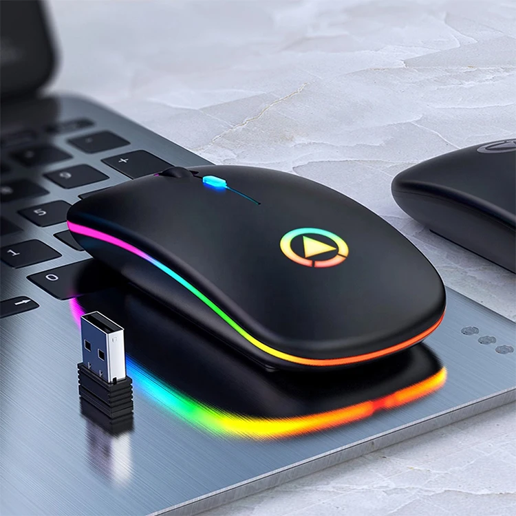 Игровая бесконтактная мышь AIWO по конкурентоспособной цене свободная перезаряжаемая ультратонкая беспроводная