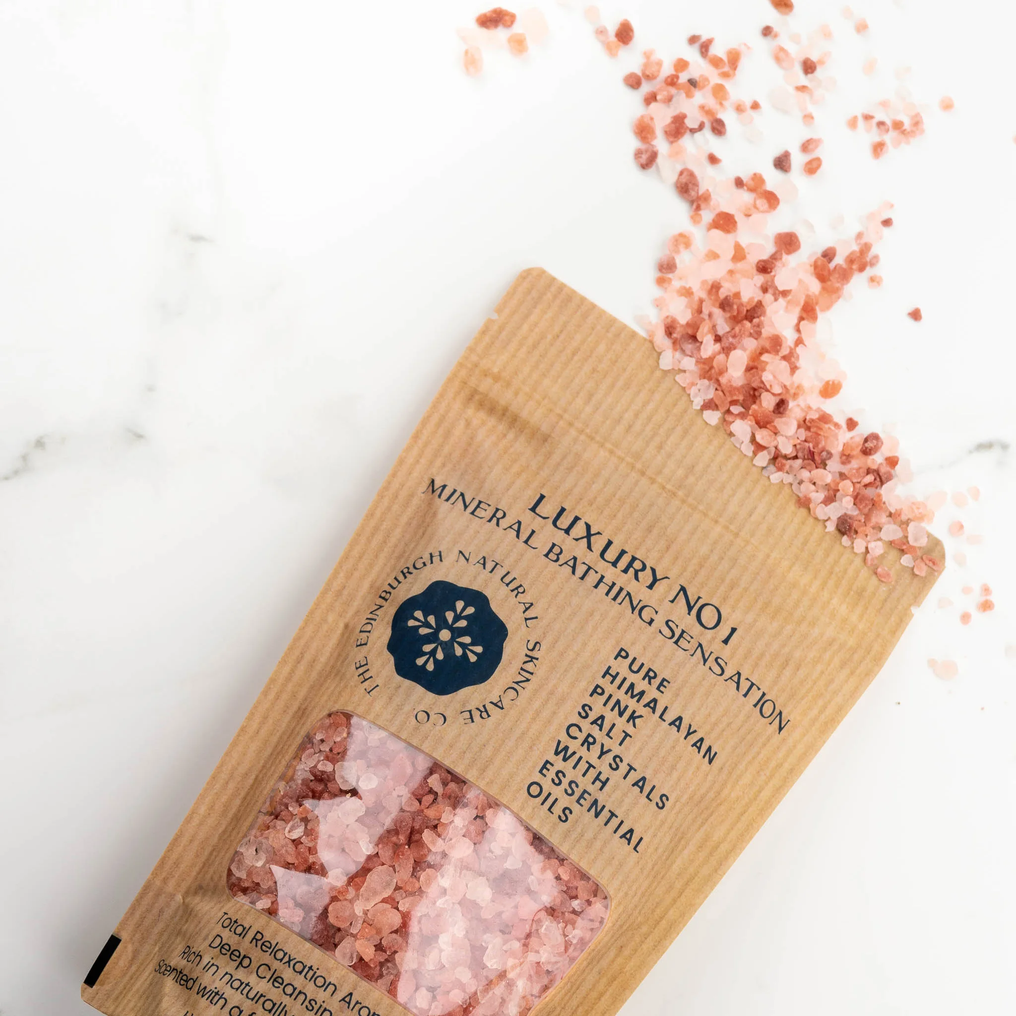 Luxury No 1 Himalayan Pink Salt Bath Salts - 100% Natural Handmade in Scotland - The Edinburgh Natural Skincare Co.