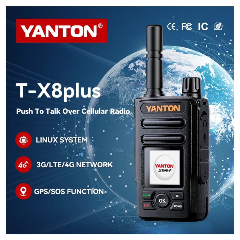 4G LTE POC радио SIM-карта GPS Сеть глобальная PTT-рация телефон