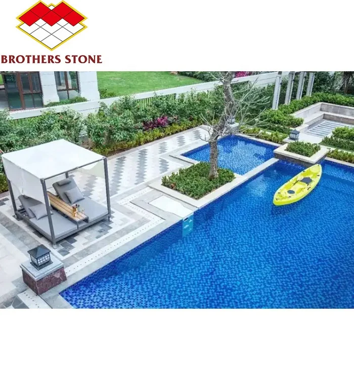 Modern Bathroom Outdoor Wall Tiles Square Ceramic Mosaic with Swimming Pool