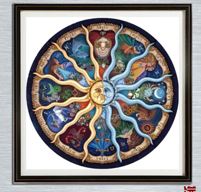 
Modern Fashion Canvas Art Diamond Painting DIY 5D Sun Pattern Full Russian Living Room Bedroom Decoration 