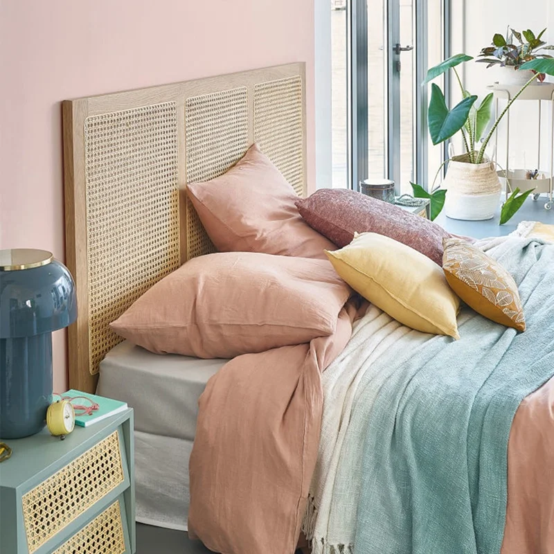 Hot Sale Rattan cane webbing Bedhead headboard Hand Crafted Rattan Headboard for Bedroom King and Queen Bed Size
