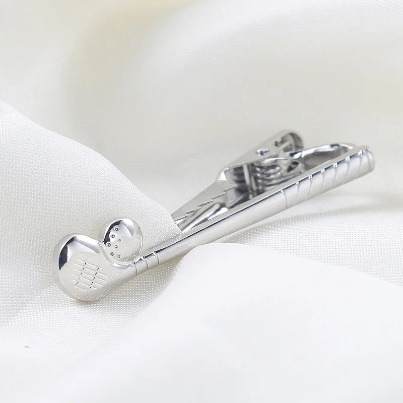 Custom Tie Clip Set Suit Shirt Fashion Mens Metal Simple Necktie Tie Pin with Chain