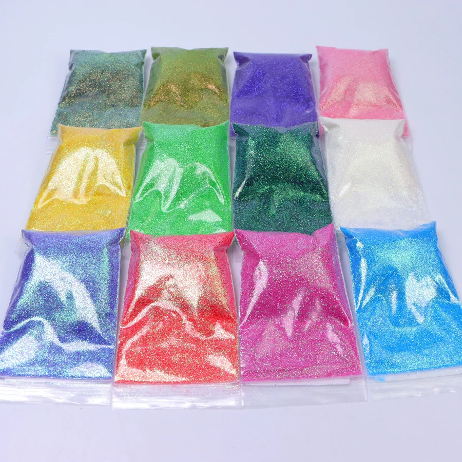 Бесплатные образцы, оптовая продажа, красивый ПЭТ голографический Мерцающий порошок, смола для ногтей, 1 кг, полиэфирный блеск