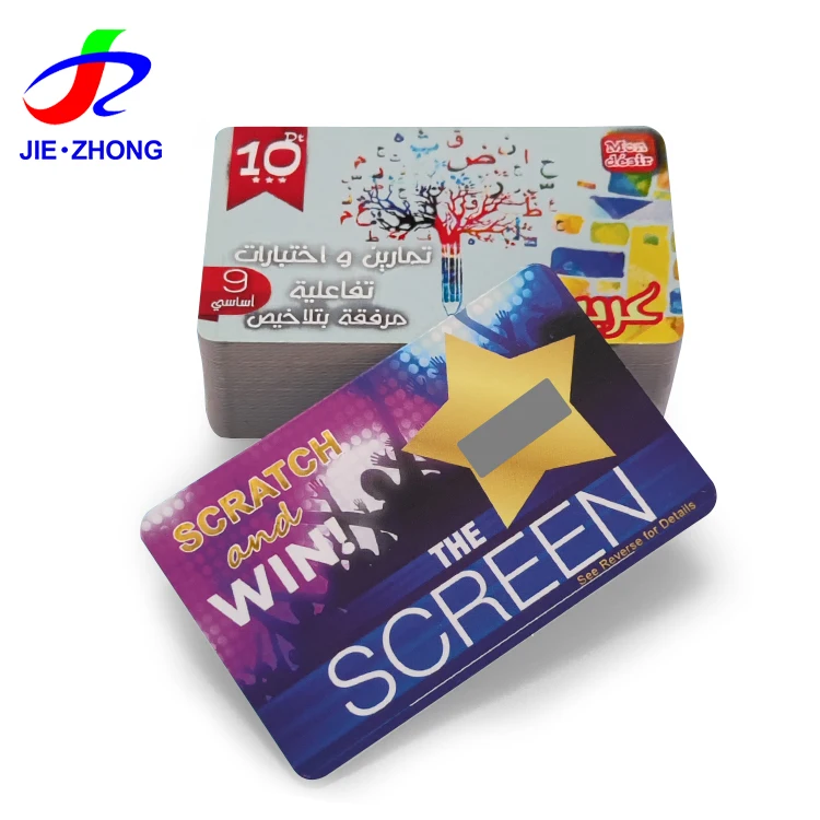 Full Color Manufacture Custom Printing Paper Lottery Ticket Scratch Off Cards