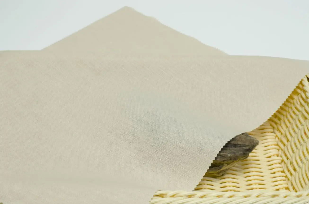 6722# Spring And Summer Cheap Price 30%Linen 70%Cotton Eco Friendly Solid Color Linen-Cotton Fabric For Garment