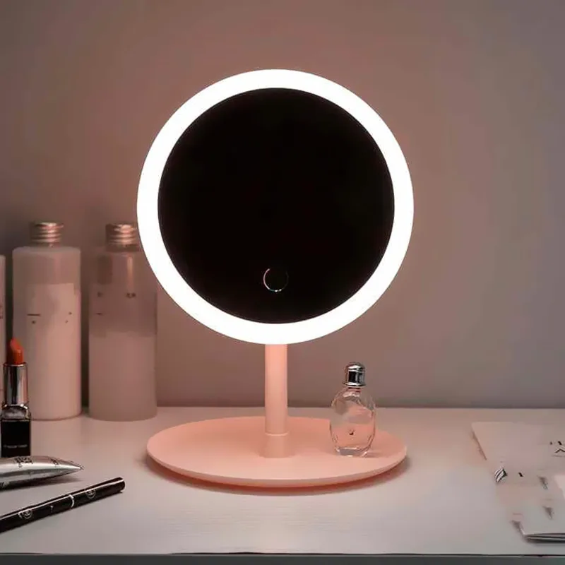 Hot Selling Led Vanity Mirror HD Table Lighted Makeup Adjustable Touch Dimmer LED