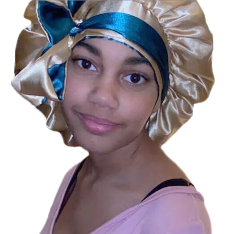 Vadulyer Wholesale Custom Manufacturer Double Layer All Satin Reversible Tie Bonnet