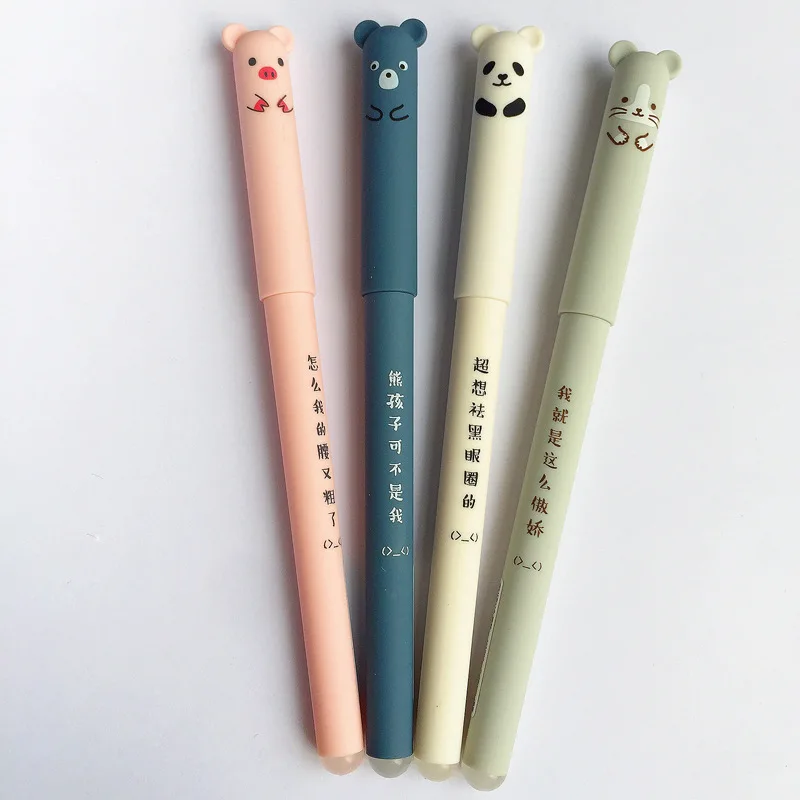 
Wholesale cheap cartoon animals 0.35mm cute panda cat gel pens for school 