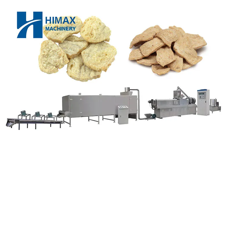 soya meat making machine tvp tsp maker machine twin screw textured soya chunks production line