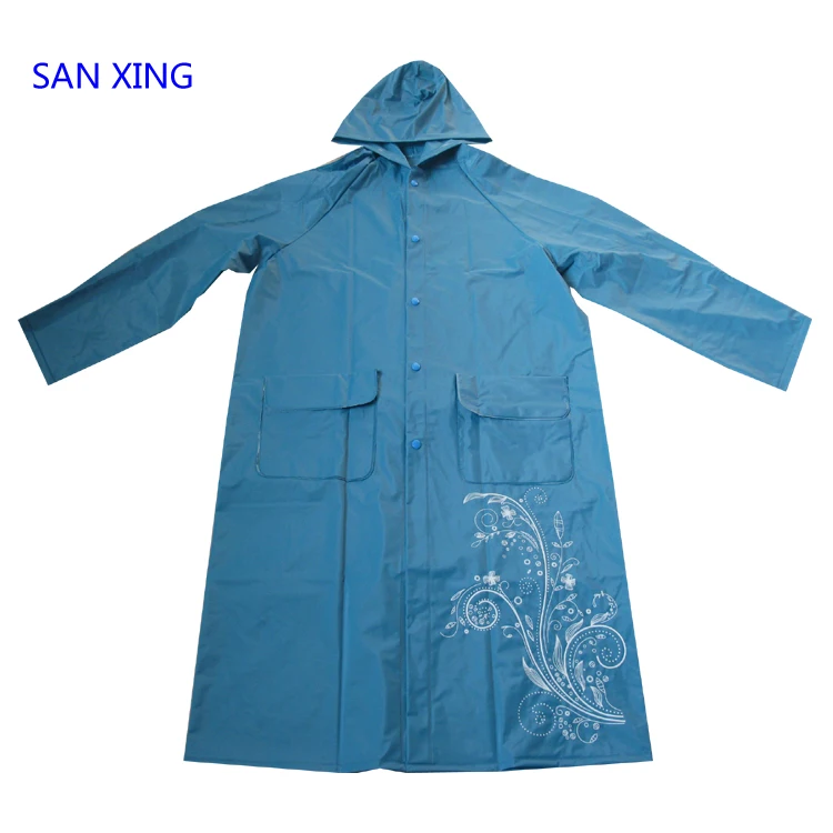 
EVA Rainwear Women Men Transparent Hoods Sleeves Reusable Rain Gear Outdoor Raincoat 