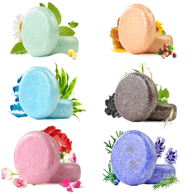 Organic Shampoo Bar Hair Soap Handmade Natural Conditioner Bar Polygonum Cover Gray Coverage Darkening Growth castile Hair Soap