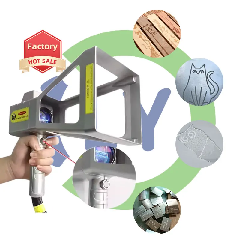 CNC LY Handheld Multifunctional 3D Laser Marking Machine Fiber Laser Technology with Air Cooling Supports PLT DWG BMP Formats