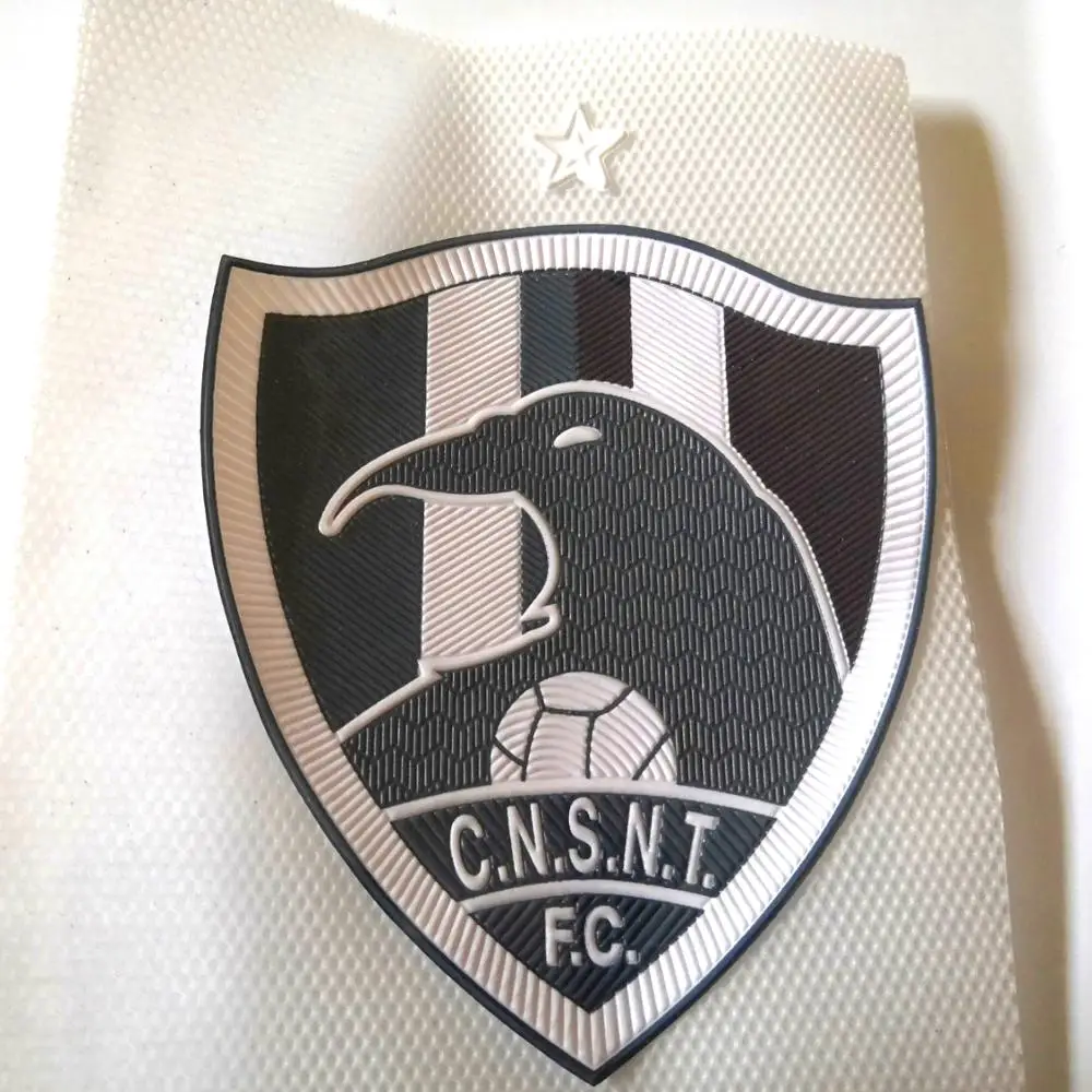 Wholesale Football 3D Custom Flock Silicone Tpu Heat Transfer Label Flock Sticker Patch For Clothing