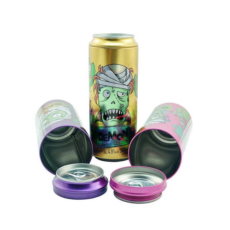 Wholesale factory cola beer shape custom metal stash tin can for towel socks packaging soda underwear tin can