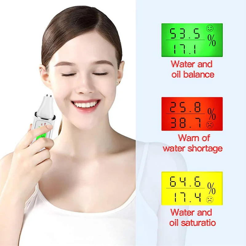 The skin tester digital LCD portable skin moisture analyzer monitoring analysis facial treatment tester